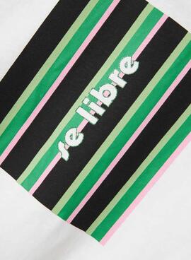 Camiseta Name It Falaura Regular blanco verde niño