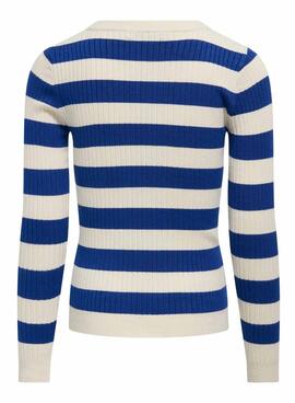 Top Only Kogkarol rayas azul y blanco para niña