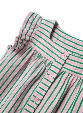 Blusa Name It Filone rayas rosa y verde para niña