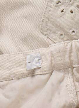 Falda Only Kids Kogelsa Midi Crochet beige niña