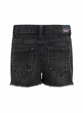 Shorts Only Kids Kogrobyn denim negro para niña