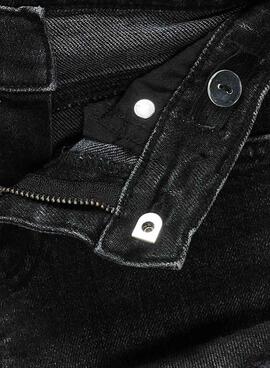 Shorts Only Kids Kogrobyn denim negro para niña