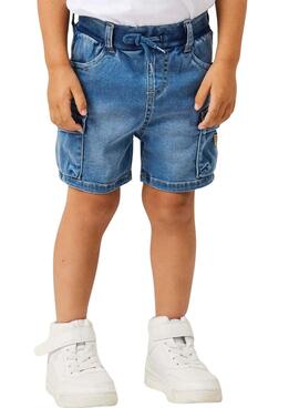 Bermuda Name It Ben Baggy denim azul para niña