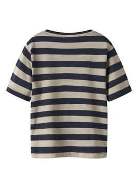 Camiseta Name It Fridy rayas azul marino para niño