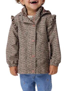Chaqueta Name It Mania leopardo beige para niña