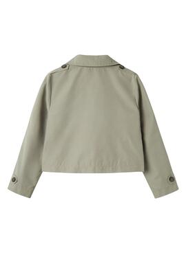 Gabardina Name It Madelin Trench verde para niña