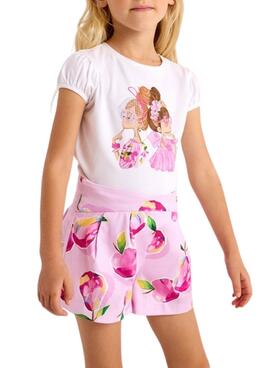 Camiseta Mayoral Muñecas blanco para niña