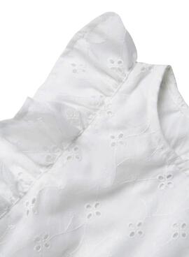 Vestido Name It Fioleta blanco para niña