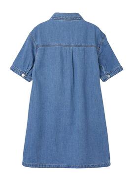 Vestido Name It Jannet denim azul para niña
