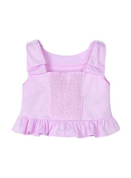 Top Mayoral peplum malva para niña