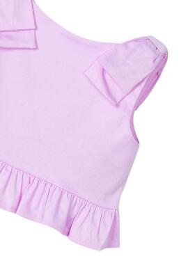 Top Mayoral peplum malva para niña