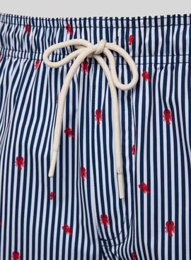 Bañador Jack and Jones Maui Mini stripe azul niño