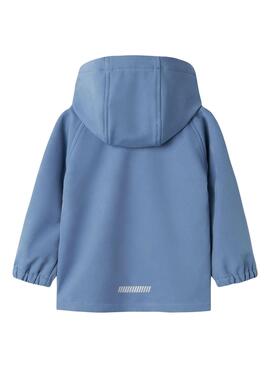Cortavientos Name It Alfa Softshell azul para niño