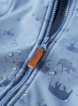 Cortavientos Name It Alfa Softshell azul para niño