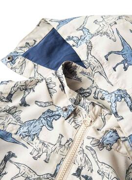 Chaqueta Name It Max Li beige dino para niño