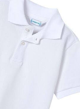 Polo Mayoral granito basico blanco para niño