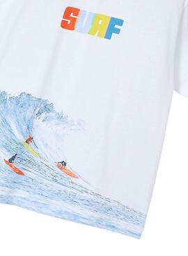 Camiseta Mayoral Wave blanco para niño