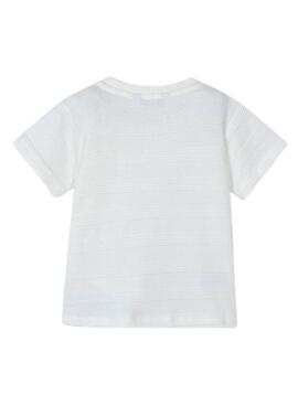 Camiseta Mayoral punto estructura blanco para niño