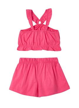 Conjunto Mayoral short Punto rosa para niña