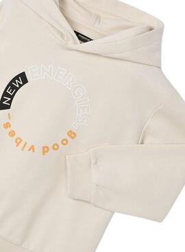 Sudadera Mayoral Athetics beige para niño