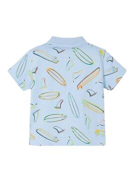 Polo Mayoral estampado cielo tablas surf niño