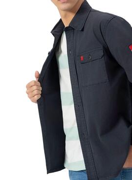 Sobrecamisa El Pulpo azul marino para hombre