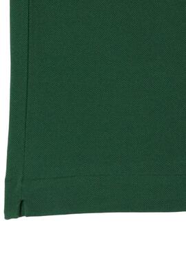 Polo Lacoste Col Bord verde para hombre