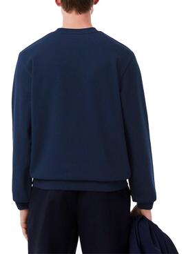 Sudadera Lacoste azul marino logo para hombre