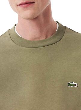 Sudadera Lacoste verde logo para hombre
