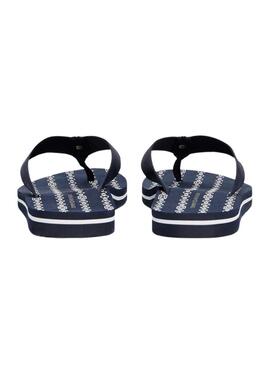 Chanclas Tommy Jeans Chain azul para mujer 