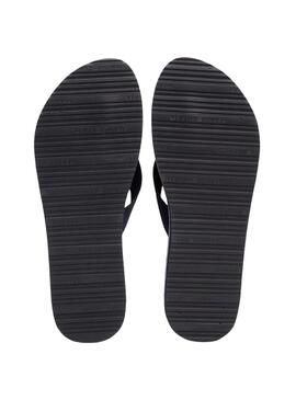 Chanclas Tommy Jeans Chain azul para mujer 