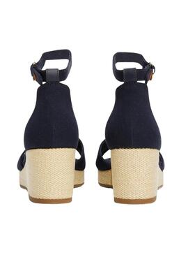 Sandalias Tommy Hilfiger Flag Criss marino para mujer 
