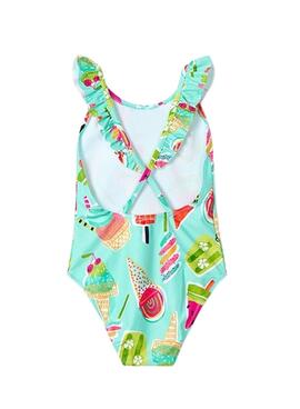Bañador Mayoral estampado helados volante niña