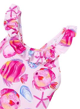 Bañador Mayoral estampado rosa para niña