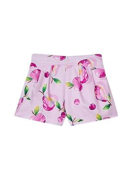 Falda pantalón Mayoral estampado rosa para niña