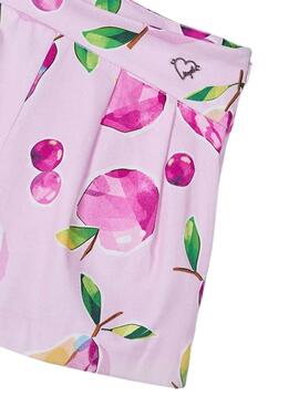 Falda pantalón Mayoral estampado rosa para niña