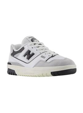 Zapatillas New Balance PSBB550 blanco y negro kids