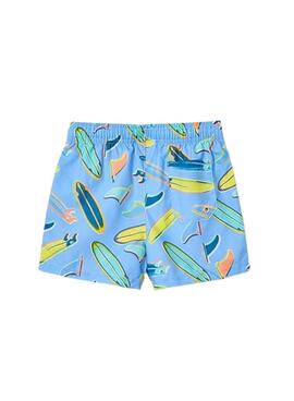 Bañador  Mayoral estampado surfero azul para niño