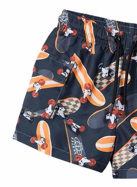 Bañador Mayoral estampado skater gris para niño