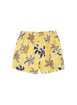 Bañador Mayoral estampado palmeras amarillo niño