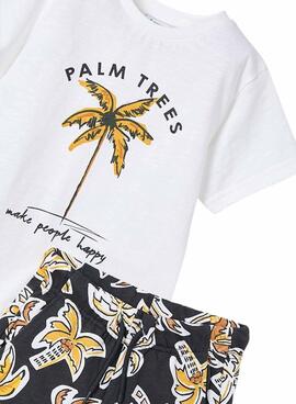 Conjunto Mayoral bermuda y camiseta palmeras niño