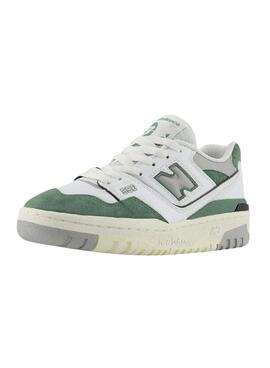 Zapatillas New Balance 550 blanco verde para niños