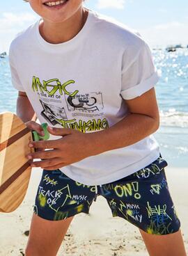 Bañador bermuda Mayoral estampado marino para niño