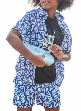 Bañador Mayoral bermuda estampado azul para niño