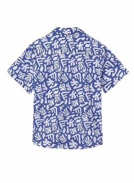 Camisa Mayoral estampada azul para niño