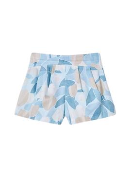 Falda pantalón Mayoral estampado azul para niña