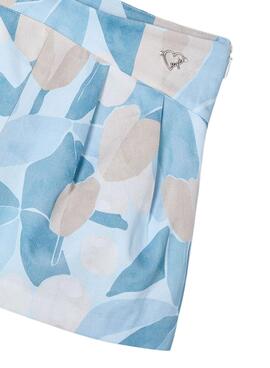 Falda pantalón Mayoral estampado azul para niña