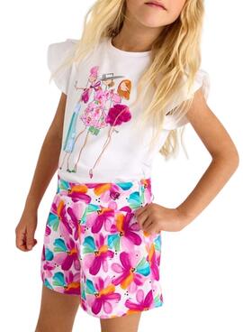 Falda pantalón Mayoral estampado floral para niña