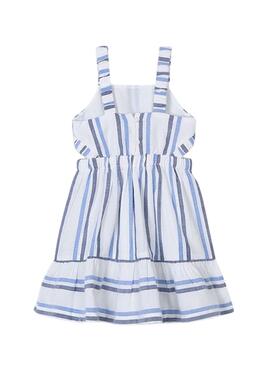 Vestido Mayoral rayas azul para niña