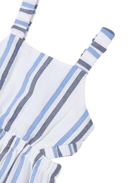 Vestido Mayoral rayas azul para niña